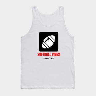 Soft Ball Vibes funny motivational design Tank Top